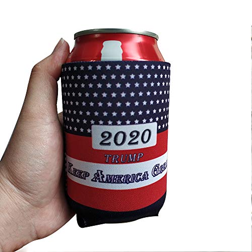 Can Coozies Trump 2020 Keep America Great 12 oz Neoprene Can Cooler Sleeves Bulk-6 pcs