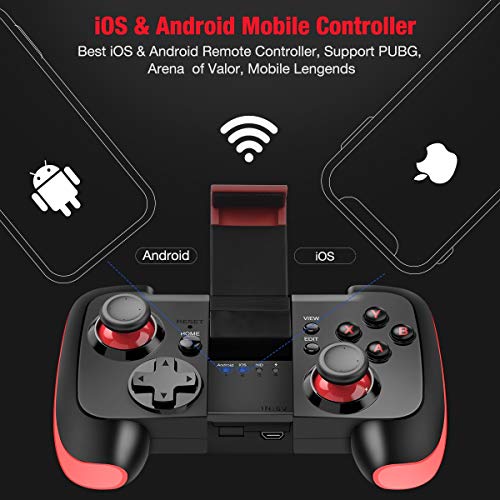 BEBONCOOL Android Wireless Game Controller for Android Phone/Tablet/Samsung Gear VR/Game Boy Emulator, Works with Bluetooth (Red)