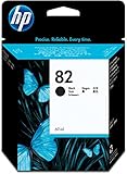 HP No. 82 Black Ink Cartridge - Inkjet - Black