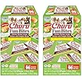 INABA Churu Fun Bites for Dogs, Soft & Chewy Baked Chicken Wrapped Filled Dog Treats with Vitamin E, 0.42 Ounces per Tetra, 8 Tetras per Box, Chicken with Pumpkin Recipe (Pack of 2)