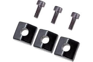 ORAPICH 3 Pieces Locking Nut Block and Screws Guitar Cap Suitable for Tremolo Bridge Replacement Part (Black)