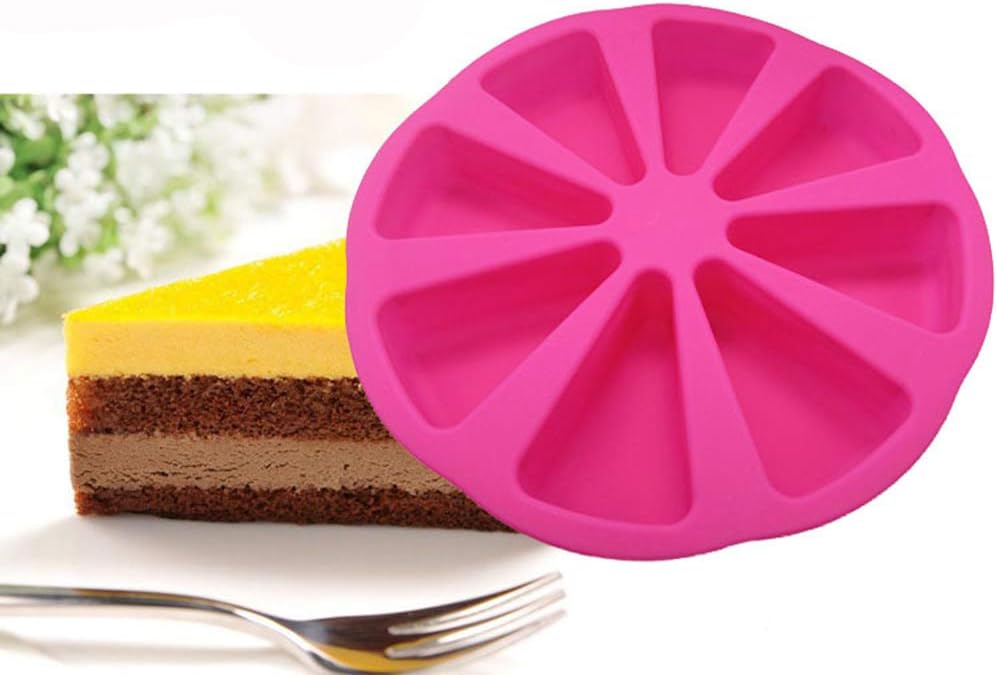 Napravi Rs Ogquaton 8 Moule De Portion De Gateau De Silicone De Cavite De Triangle Moules De Cuisson De Diy Moule De Savon Moules A Popcakes Moules A Patisserie