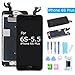 For iPhone 6S Plus Screen Replacement LCD Display with Home Button Front Camera Speaker 3D Touch Digitizer Glass Assembly +Tools for iPhone 6s Plus Black 5.5'' (A1634, A1687, A1699)