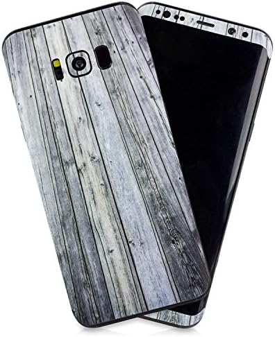 Aged Gray Wood Texture Protective Skin Decal for Samsung Galaxy S8 Plus Sticker Wrap Cover 10 Pack by GolemGuard