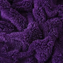 Linecooo Deep Purple Fleece Throw Blanket
