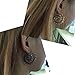 MengPa Fashion Bohemian Spiral Earrings Round Tribal Hoop Jewelry for Wommen (Silver)