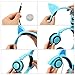Cat Ear Headphones with Glowing Lights for Kids, IPRO Wired Gaming Folding LED Anime Over Head Earphone with Flashing Ears for Computer, Tablet, Phones, MP3, MP4, etc - Blue