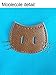 Moolecole Leather & Canvas Backpack School Bag with Cat's Ears Design Sky Blue