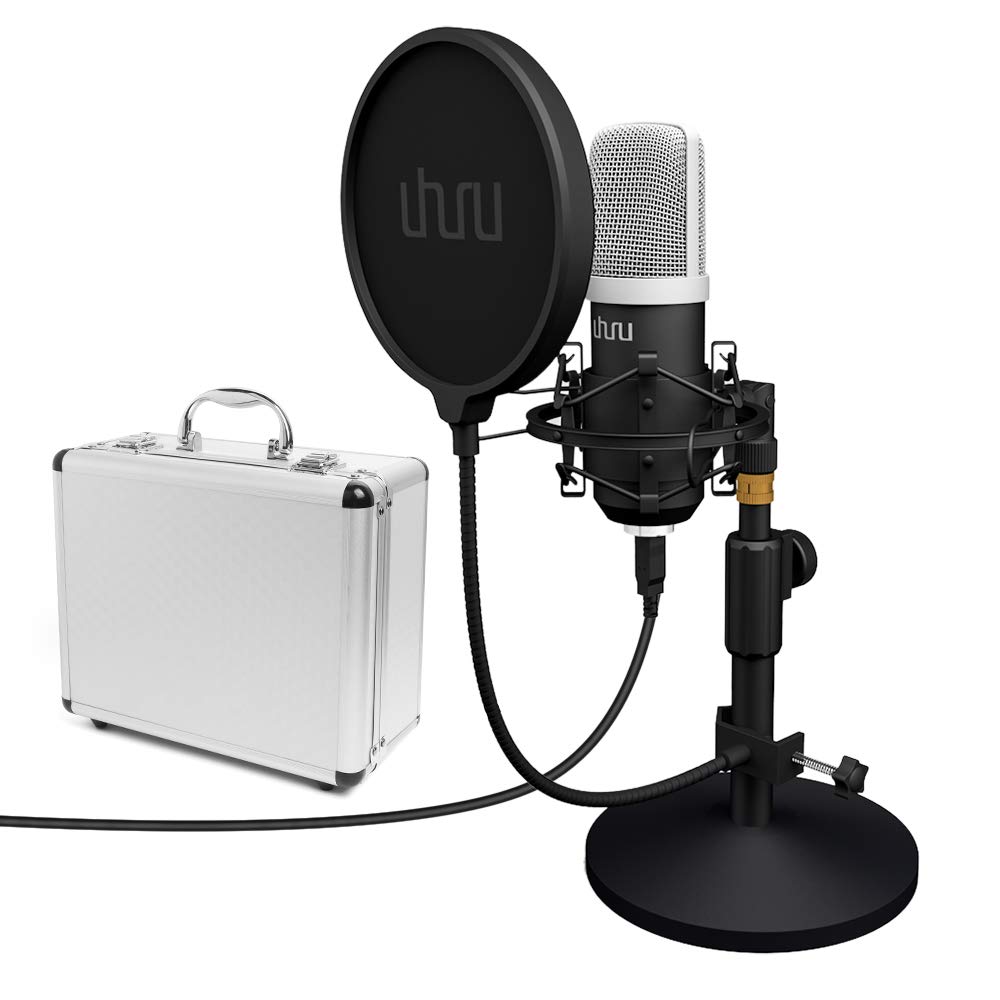 USB Microphone,UHURU Podcast Microphone for Home Video Recording,Skype, Online Streaming (UM 920, Black)