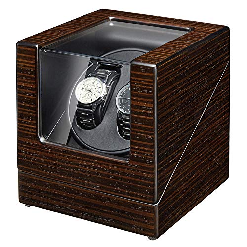 image for JQUEEN Watch Winder with Quiet Japanese Mabuchi Motor (Ebony), mens