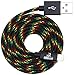 NRGized Premium 3ft Nylon Braided USB Cable with Lightning Connector [Apple MFi Certified] for iPhone 6s Plus / 6 Plus, iPad Pro, Air 2, iPod Nano and More (Rasta)