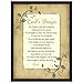Dexsa Lord's Prayer Wood Frame Plaque with Easel 6.5 inches x 8.5 inches