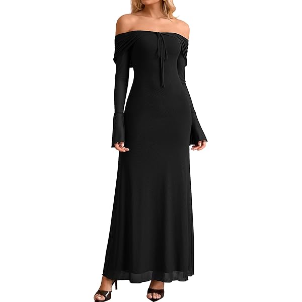 Amazon.com: Black Lace Dress, Women Cami Maxi Dress Romantic Long Sleeve  Lace Bodycon Dresses Elegant XS : Clothing, Shoes & Jewelry