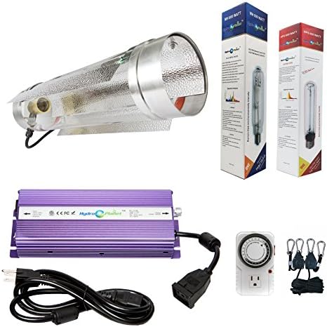 Hydroplanet™ 600w Air Cooled Tube Hood Set Horticulture Hydroponic 1000W 600W 400W Watt Grow Light Digital Dimmable ballast System for Plants (600W) …