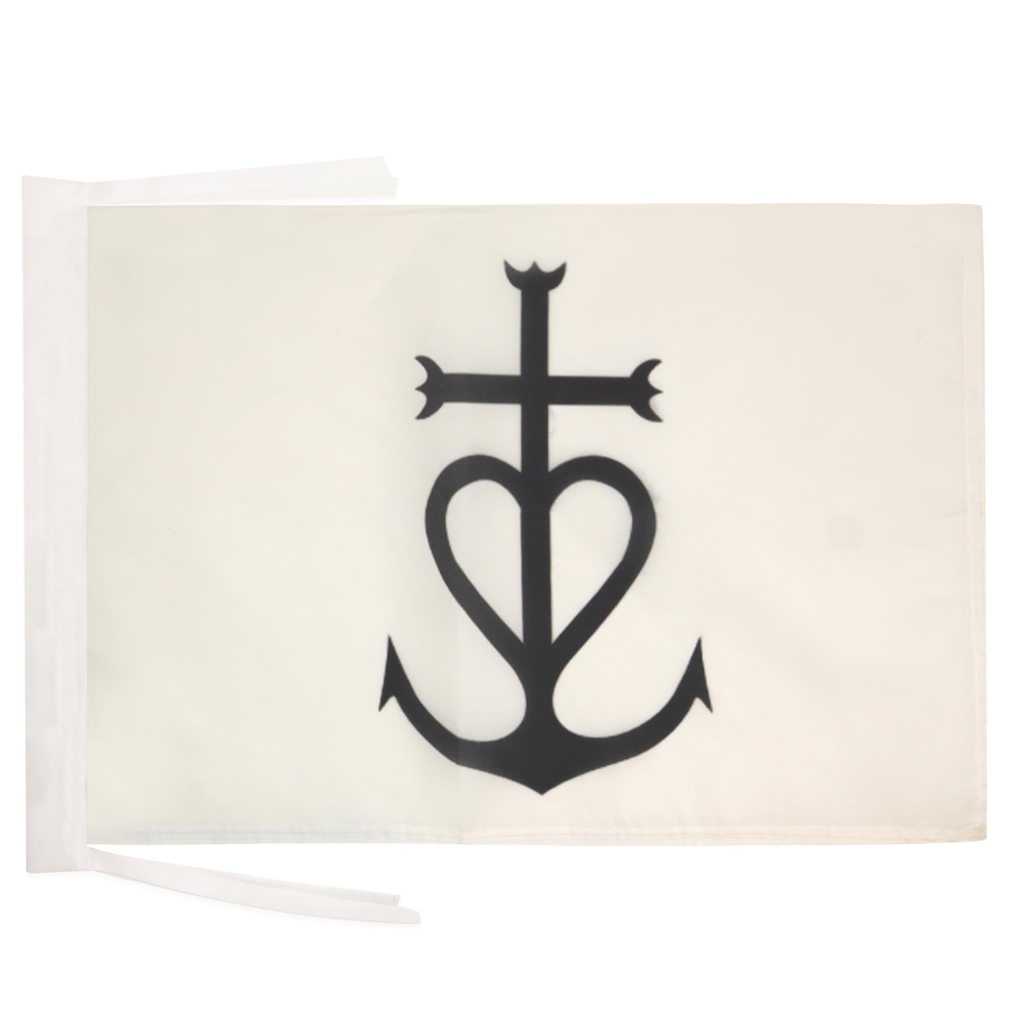 AZ FLAG - Camargue Cross Flag - 18'' x 12'' - 100% Polyester Camargue in France Small Banner with Two Cords - Fade Resistant - Vivid Colors - 18x12 in - 45x30 Cm — image 1