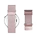 22mm Magnetic Milanese Loop Stainless Steel Magnet Closure Lock Band For Fossil Q Founder Digital Display Touchscreen Smartwatch Strap (Magnetic Rose Gold)