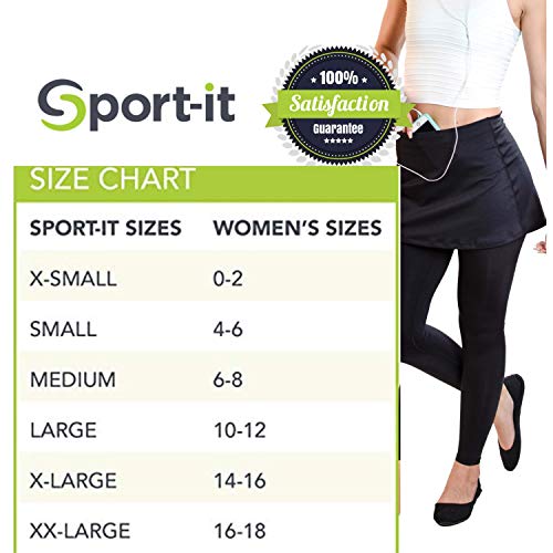 Long Skirts with Pockets for Women Leggings Skirt | Active Skirt with Pockets | Running Skort | Skirt Leggings Winter Running Skirts for Women (Large) Black