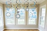 Sweet Safari Boy Hanging Swirl Decorations (12pc) by Amscan