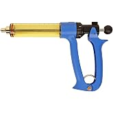 50ml Semi-Automatic Livestock Syringe Dosage Adjustable Cattle Syringe | Luer-Lock Cow Goat Pig Sheep Syringe, 5-Gear Dose Adjustment Repeating Cattle Vaccine Gun Veterinary Syringe for Farm Ranch