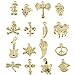 Charms, Buytra Wholesale Bulk 50 Pack Mixed Gold Pendant Charms for Jewelry Making Bracelet Necklace DIY Crafts