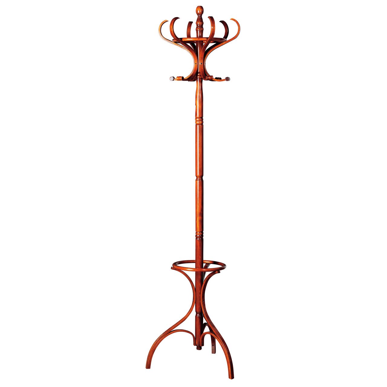 NEW TRADITIONAL WOODEN HAT COAT UMBRELLA STAND 4 LEGS (Mahogany