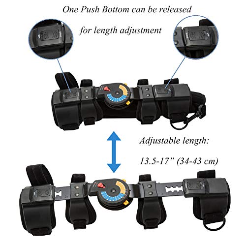 Hinged ROM Elbow Brace with Sling, Adjustable Post OP Elbow Brace Stabilizer Splint Arm Injury Recovery Support-Left