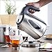 VonShef 1500W 1.7L Brushed Stainless Steel Cordless Jug Kettle