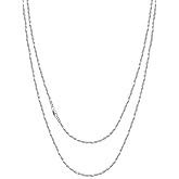 Dralox 925 Sterling Silver Rope Chain for Women Men 2.6MM Silver Chain Necklace 16/18/20/22/24 Inches Men Women Boys Girls