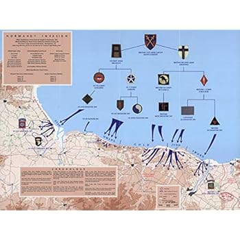 Amazoncom 24x36 Poster Map Of D Day Normandy 6th Of June