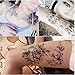 DaLin Sexy Floral Temporary Tattoo Fake Tattoos for Women Men Black Rose Flowers Collection