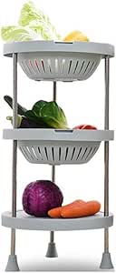 Canasta de almacenamiento multifuncional Frutas y hortalizas en rack