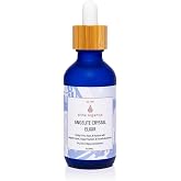 Elina Organics Angelite Crystal Elixir, 2oz &ndash; Hydrating Facial Elixir with Snow Mushroom, Copper Peptides, Orange Blossom Water &amp; Minerals &ndash; Crystal-Infused Serum to Revive, Smooth &amp; Balance Skin