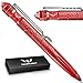TF TAKEFLIGHT Tactical Pen Multitool – Gifts For Men Dad - Diamond Thread Grip, Strong Rugged Aluminum EDC Survival Gear, Pocket Military Writing Glass Breaker, Pen Collection - Red