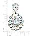 Women's Evening Gala Bridal Prom Wedding Clip On Earrings - Majestic Aurora Borealis Teardrop Gem in Silver-Tone