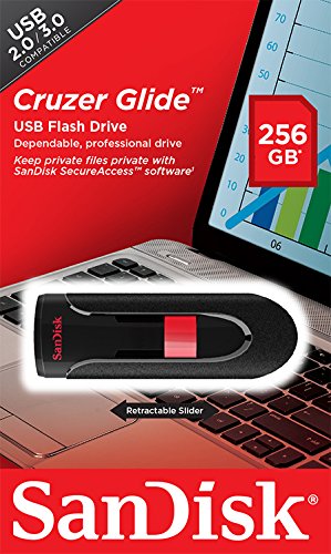 SanDisk Cruzer Glide CZ60 256GB USB 2.0 Flash Drive - SDCZ60-256G-B35