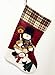 YAMUDA 2 Pcs Set Xmas 3D Lively Christmas Stockings 17.8 Inches Long Santa Claus Snowman Design Christmas Stocking Set of 2 (Extra Large B)