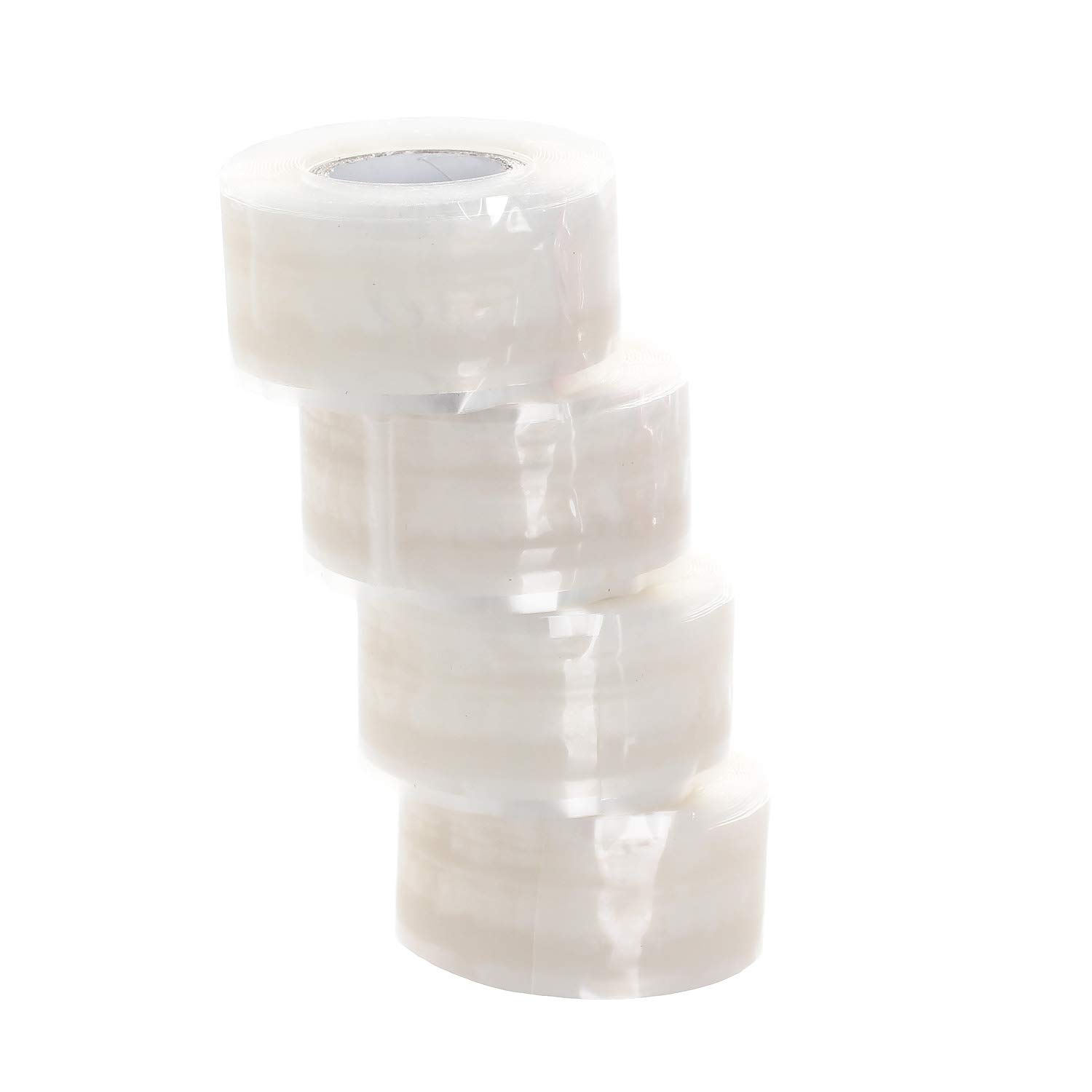 TUKA 12m (4x3m) Self Fusing Silicone Tape, Multi-purpose Electrical Tape Repair Tape Sealing Insulation Tape, Silicone Band Amalgamation Rubber Tape, 25mm width, Transparent, TKD5043-4x