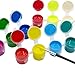18 Basic Colors Acrylic Paint Pots Set with Brush, Strip Painting Set for Kids