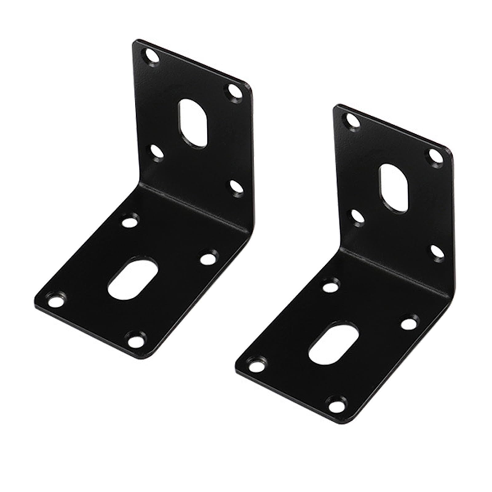 2Pcs Corner Braces,Stainless Steel Corner Bracket,Heavy Duty Angle Brace,L-Shaped Brackets for Furniture Fastener Hardware(70*70*49mm) Black