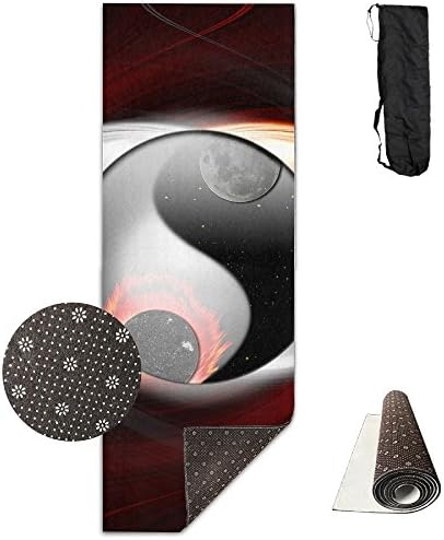 Non Slip Yoga Mat Water Glass Premium Printed 24 X 71 Inches Great For Exercise Pilates Gymnastics Carrying Strap
