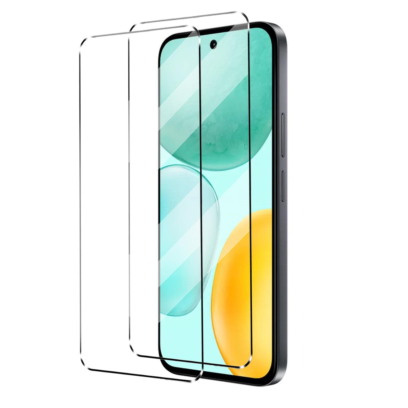 HuiYouMY [2 in 1] 2*Tempered Glass Compatible with OUKITEL C2 / C3 / C5 / DOOGEE Note 56 / invens NOTE TK01 / invens NOTE TK02 / DOOGEE 56X / 56X PRO Screen Protector,Shockproof Anti-Scratch