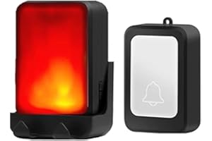 7 Colors Light Flash Music Doorbell Door Bell Suitable for The Deaf/Hard of Hearing M Usic Can Be Changed(2 in 1 Water Tank D