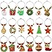 Boao 18 Pieces Wine Glass Charms Christmas Themed Wine Glass Marks Drink Tags Wine Glass Tags for Party Favors and Family Gathering