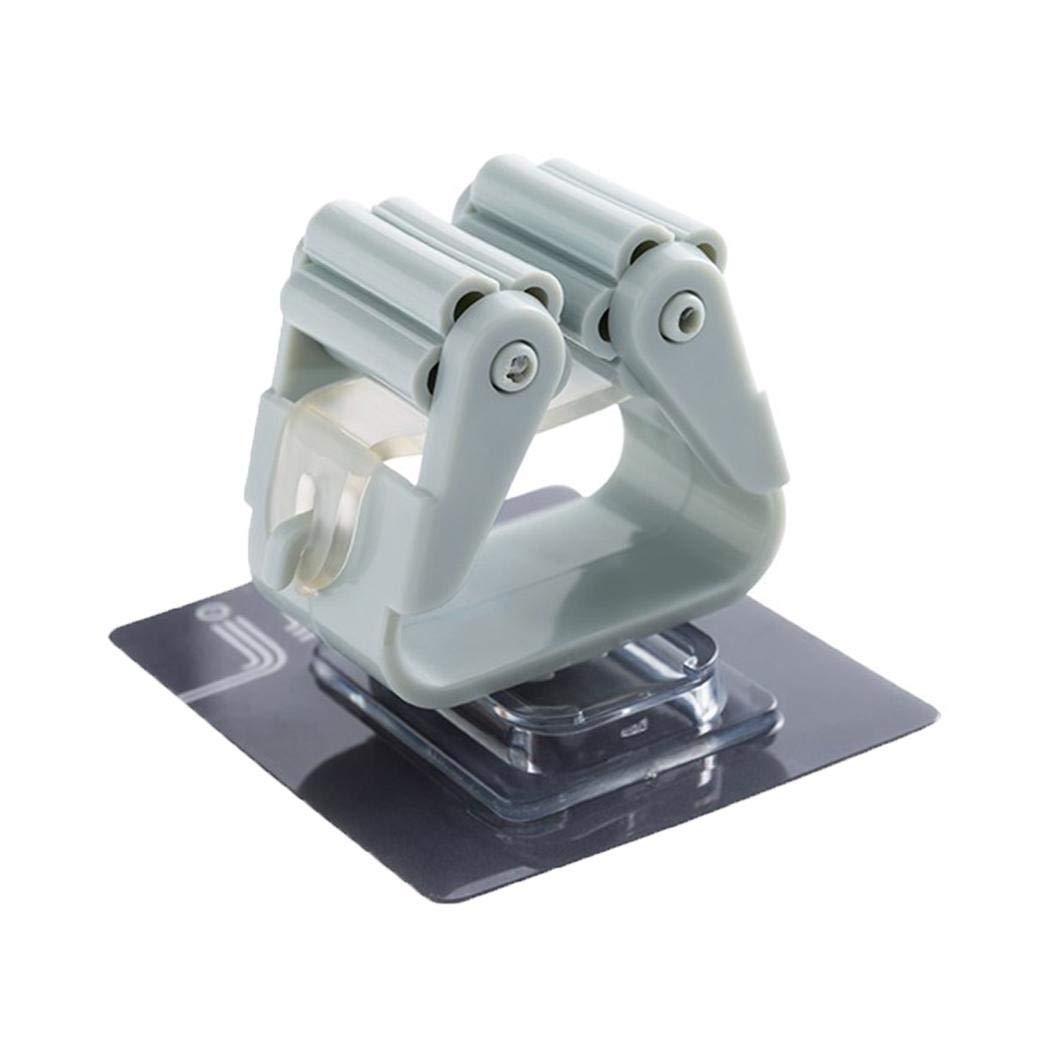 Acret Broom Mop Holder, Wall Mounted Storage Mop Hanger Clip