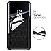 UARMOR Case for Samsung Galaxy S8 Plus / Galaxy S8+, Luxury Glitter Bling Rugged Shockproof Dirtproof Stand Hybrid Slim Sparkle Shiny Faux Leather Chrome Hard Case Cover, Black