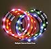 BSEEN Light Up Dog Collar, Glowing LED Dog Collar Rechargeable Cuttable Lighted Puppy Collar Safety Dog Lights Makes Your Beloved Dogs Be Seen at Night(Orange)