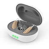 True Hearing Aids Not Amplifier 11 Channals Professional Rechargeable Waterproof Hearing Aids for Seniors Serve with Noise Cancelling Hearing Aid with Magnetic Charging Box (Skin)