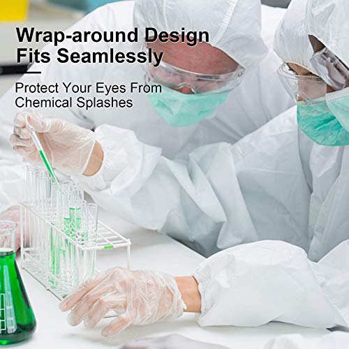 Safety Glasses Goggles Over Eyeglasses Anti Fog for Women Men Safety