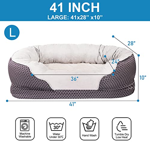 AsFrost Dog Bed Orthopedic Dog Bed，Bolster Dog Beds for Small / Medium