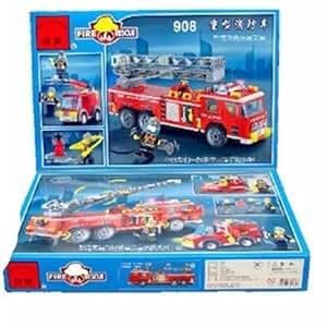 启蒙 拼装玩具 消防-重型消防车 908 - 乐高 玩具